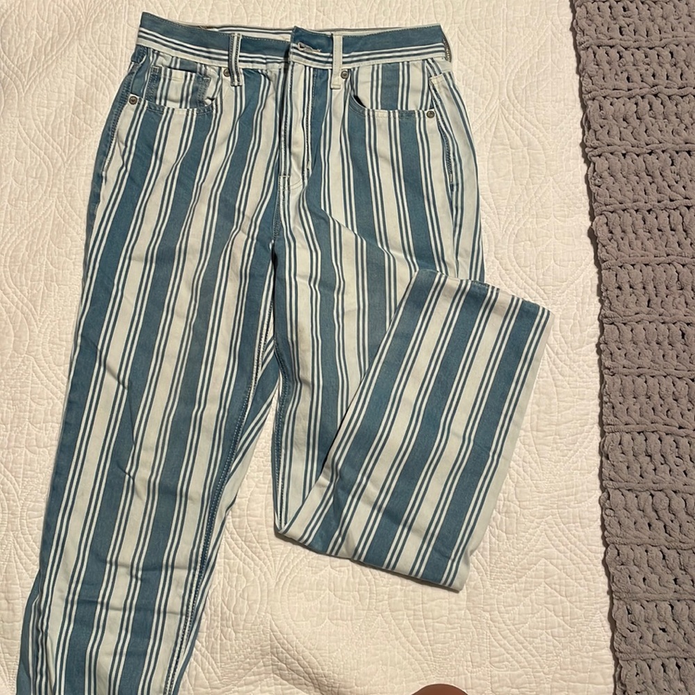 American eagle stripped mom jeans
